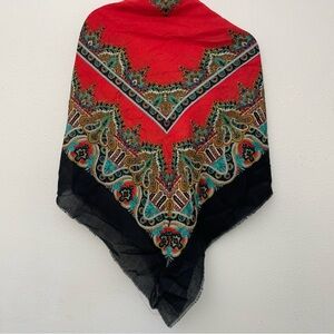 🌻3 for $25 SALE- Vintage Challis by Berkshire Paisley Scarf